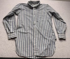 VTG 70s Brooks Brothers Brookscloth Striped OCBD Shirt Men 14.5 2 USA 6 Buttons