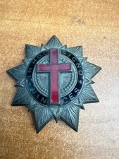 Vintage Large Free Mason Masonic Knights Templar Sash Badge