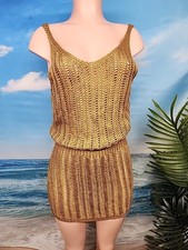 Nwt Cupshe Women's Caramel Swim Cover Up Dress Size Small