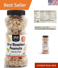 16 Ounce Resealable Dry Roasted Peanuts - Perfect for  Snacks and Recipes