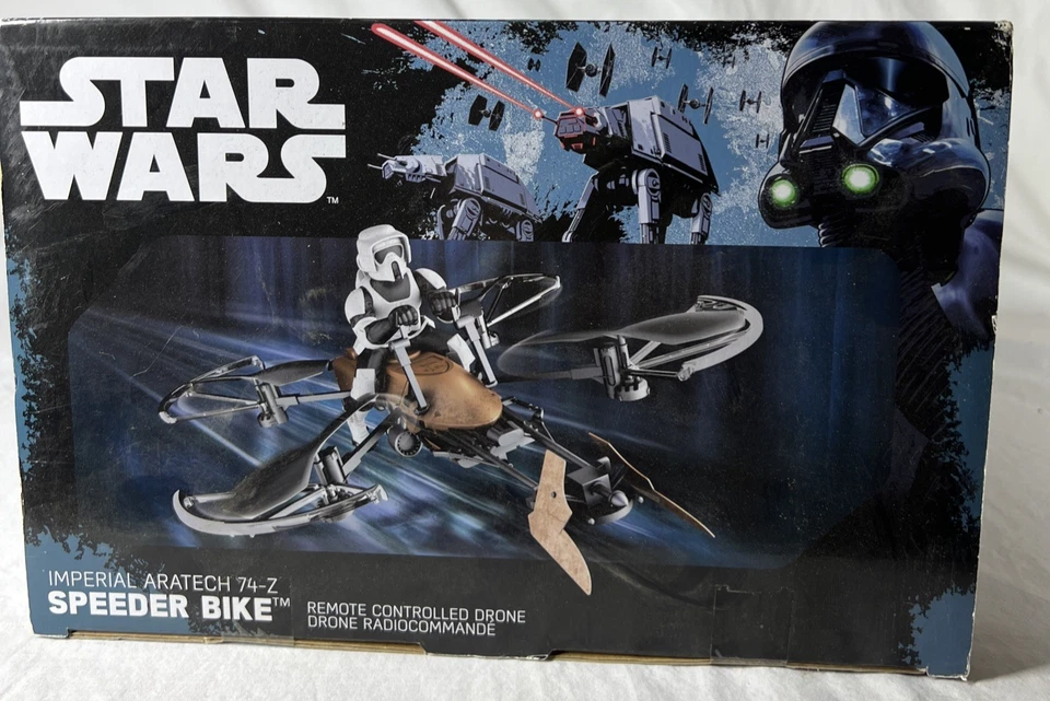 Star Wars Air Hogs Imperial Aratech 74-Z Speeder Bike Remote Controlled Drone RC - Image 2 of 4