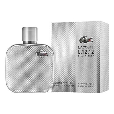 L.12.12 Silver Grey by Lacoste for Men 3.4oz Eau De Parfum Spray