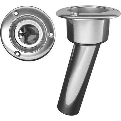 Mate Series Stainless Steel 15° Rod & Cup Holder - Open - Round Top MATE