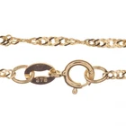 9 ct Gold Chain Necklace Twisted Singapore - 1.2mm - Choose your length