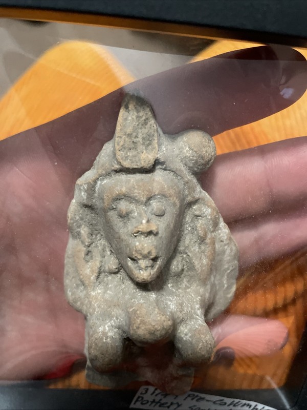 Pre-Colombian Pottery Human Effigy, South America