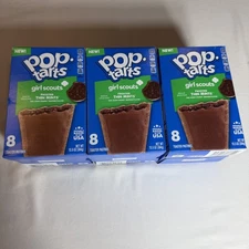 Kellogg’s Pop Tarts Girl Scouts Frosted Thin Mints Chocolate Style 3 boxes of 8 