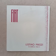 26A PRICE LIST CARS FIAT BALILLA GROS MONTI & C. TURIN 1932