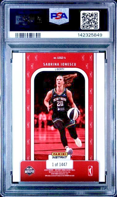 PSA 10 Sabrina Ionescu 2025 Panini Instant WNBA THE LOGO #4 Print Run /1447 view 2