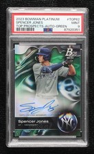 2023 Bowman Platinum Top Prospects Green 90/99 Spencer Jones PSA 9 MINT Auto u0h