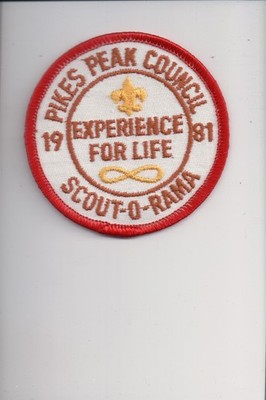 1981 Pikes Peak Council Scout-O-Rama Experience For Life patch