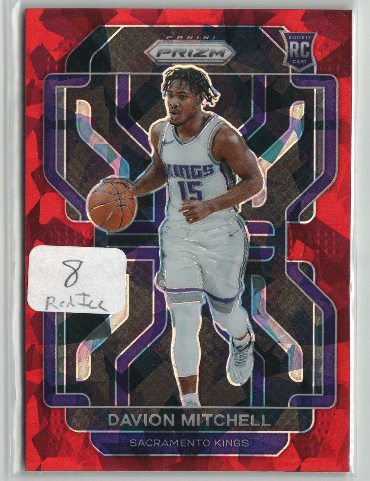 2021-22 Panini Prizm #312 Davion Mitchell Red Ice