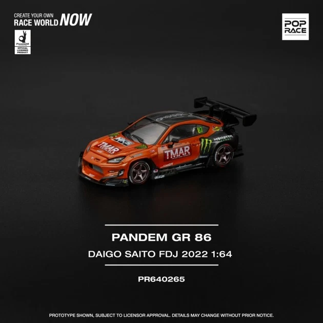POP RACE 1/64 PANDEM GR86 - DAIGO SAITO FORMULA DRIFT JAPAN 2022 PR640265