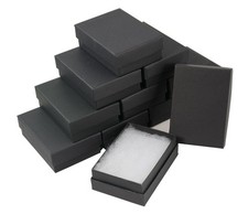 Matt Black Cardboard Cheap Jewellery Gift Packaging Boxes Available in 10 Sizes