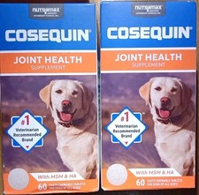 2 NUTRAMAX COSEQUIN JOINT HEALTH WITH MSM  HA SUPPLEMENT 60 X2 120 SOFT CHEWS 