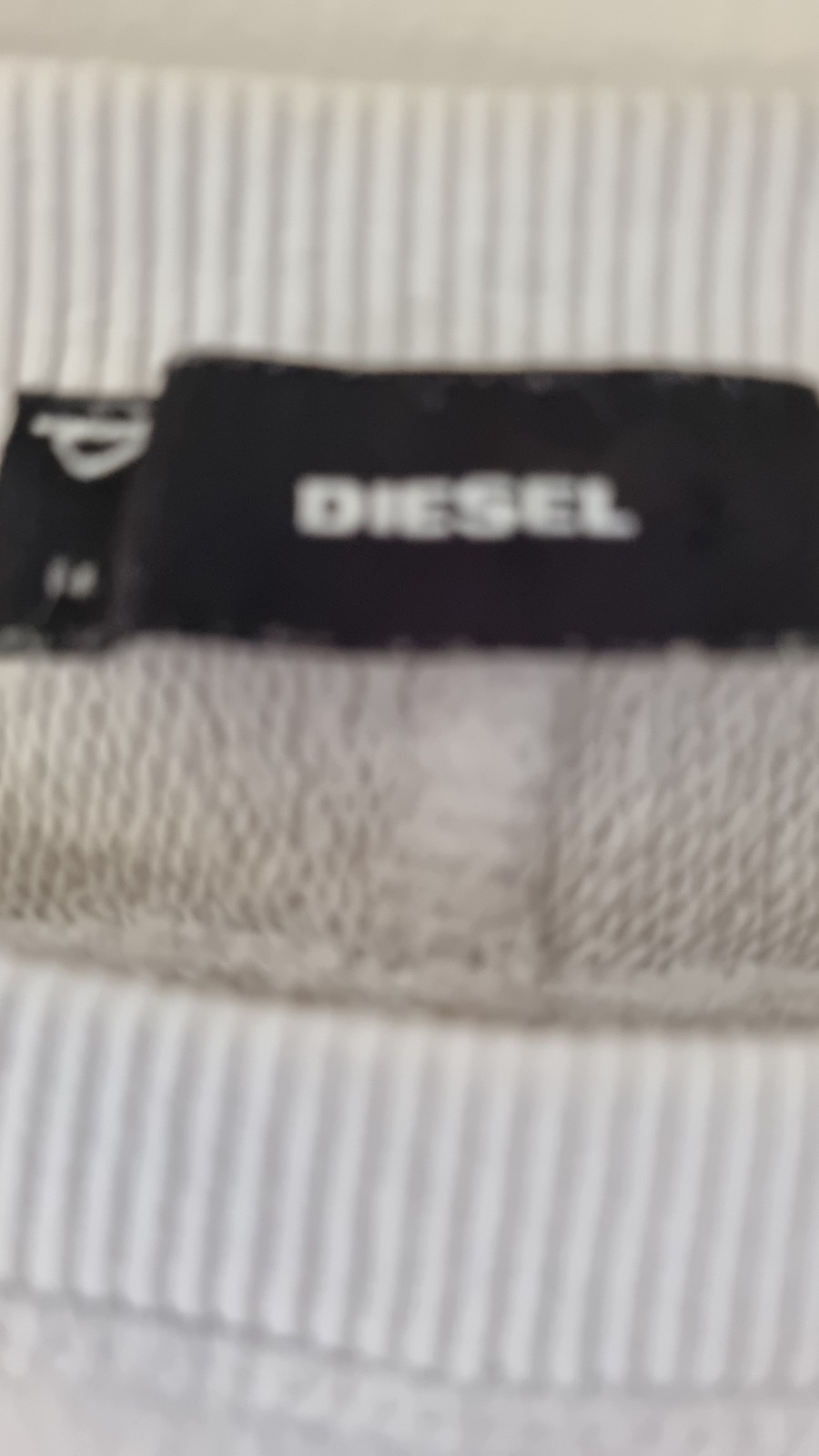 Diesel White Floral Script Logo Sweatshirt Jumper │ Cropped │ Size M │ UK 10-12 image 7