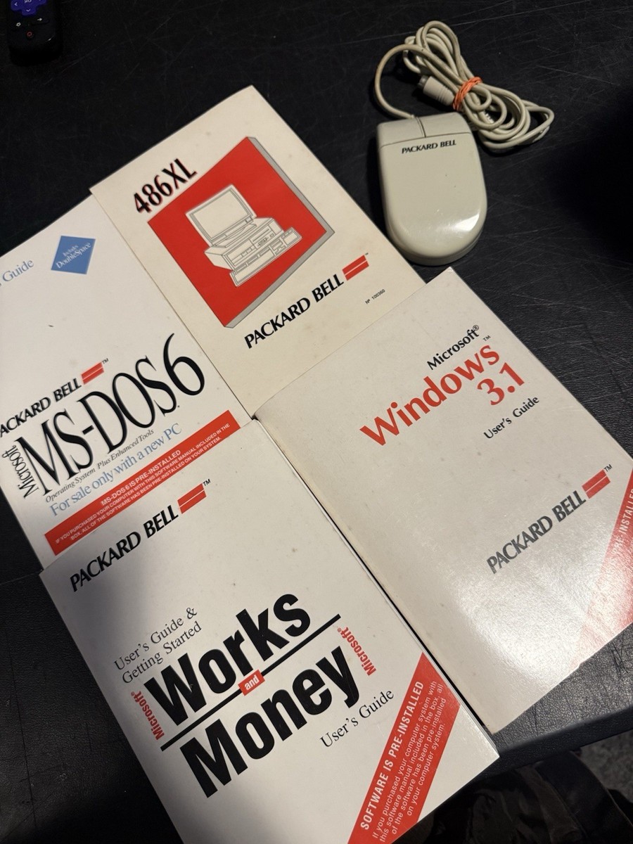 Retro Vintage Packard Bell Legend 486XL Computer PC Desktop Manual