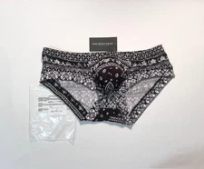 N2N Bodywear  Size M  - Xtreme Provence Pouch Trunk - Black/White - Batik Batik