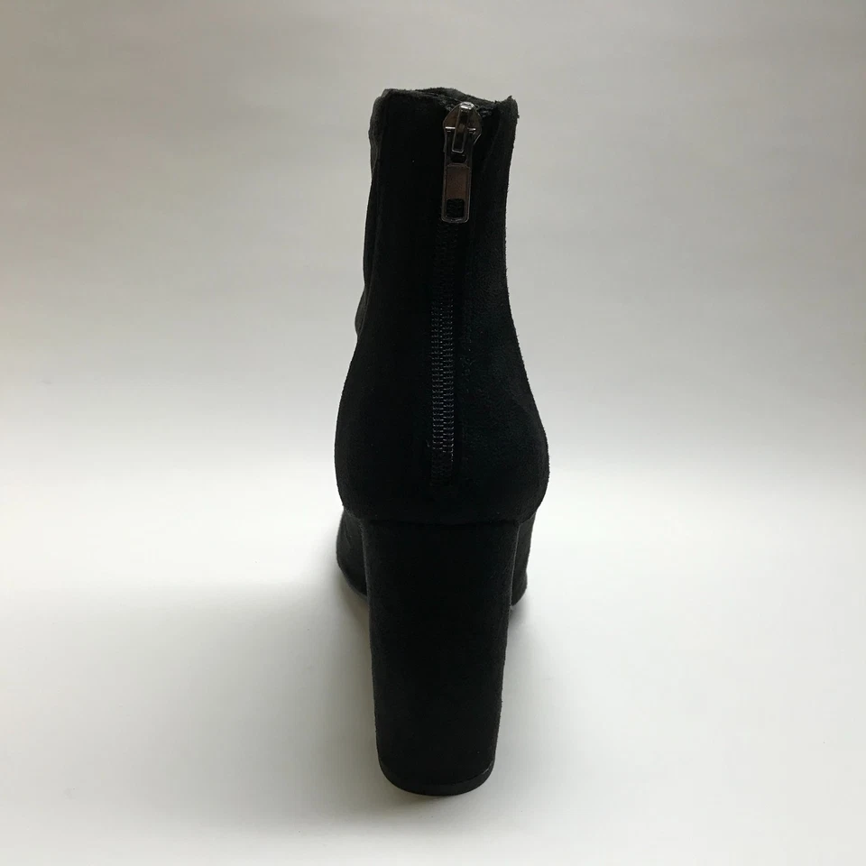 Botín de gamuza sintética negro Foto 3 de 3