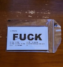 Curse Word Joke Cards F-Word Customizable Hor...