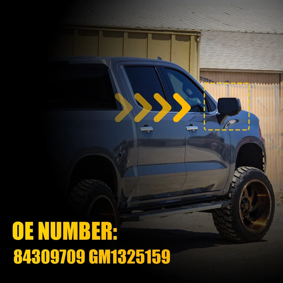 Espejo retrovisor térmico derecho derecho para Chevrolet Silverado 1500 GMC Sierra 1500 2019-2023 Foto 3 de 4