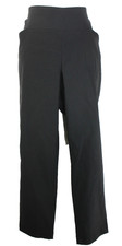 Kasper Women's Elastic-Back Pull On Dress Pants Charcoal Black Size 12 NEW