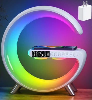 Smart LED Table Lamp, 5-in-1 Night Light Fast Wireless Charging Station, 256 Lig