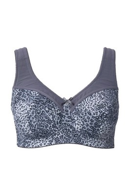 Ulla Popken Damen große Größen Entlastungs BH ohne Bügel Animal 843609