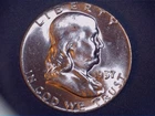 1957 US Franklin Half, Uncirculated Very High Grade, .36169 Oz Slv (US-7044,45