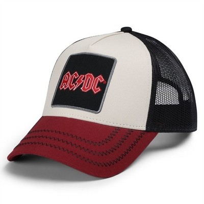 AC/DC - Logo Trucker Cap Beige Snap Back Mütze
