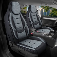 Schonbezüge Sitzbezüge für Audi A4 B6 Bj 2000-04 in Schwarz/Grau H1