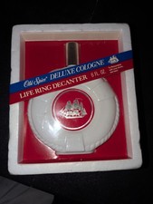 VINTAGE Old Spice Deluxe Cologne Life Ring Decanter 6 FL OZ After Shave Bottle