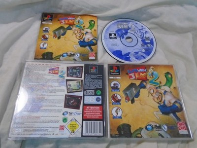 Earthworm Jim 2 PS1 (KOMPLETT) Sony Playstation Plattform Klassiker SEHR SELTEN