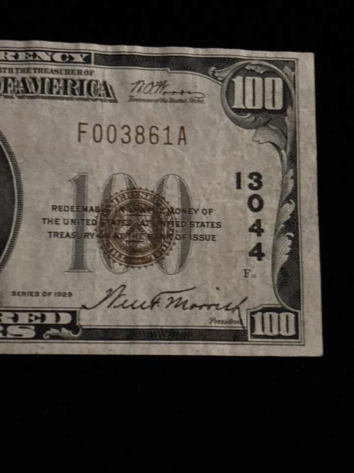 1929 $100 Bank America SAN FRANCISCO California National Currency CH# 13044 - Image 4 of 4