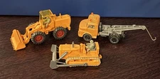 3 Wiking German Construction Yellow Work Vehicles Vintage Plastic Used