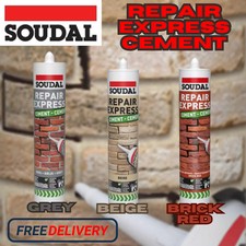 Soudal Repair Express Cement Gap & Crack Mortar Filler 300ml - Beige/Grey/Red
