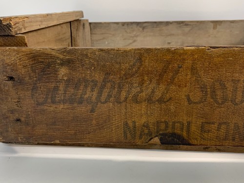 Vintage 1962 Campbell Soup Company Napoleon Ohio OH Wood Crate Box Distressed - Picture 2 of 19