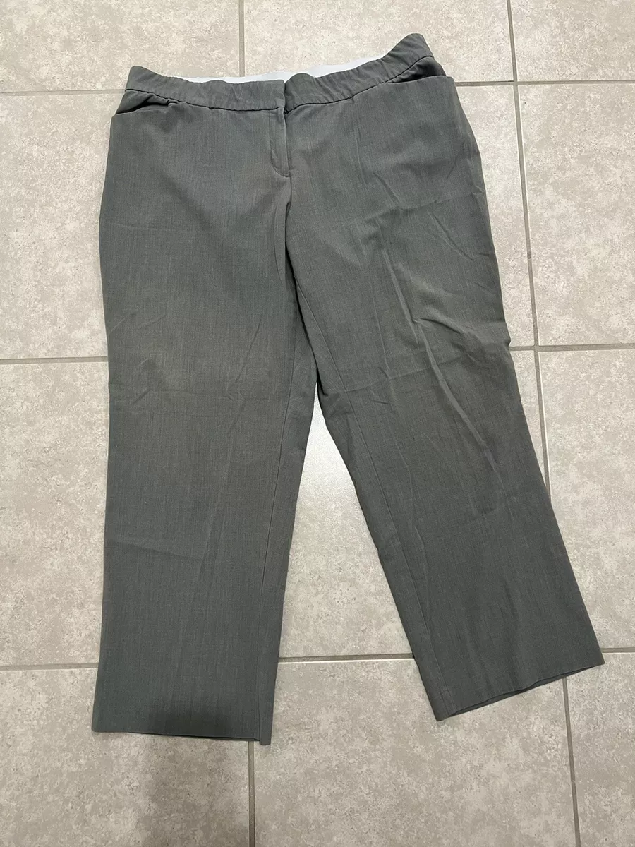 Croft & Barrow Stretch Pants 20 W Kohl's Women’s Plus Size Slacks Gray  Elastic