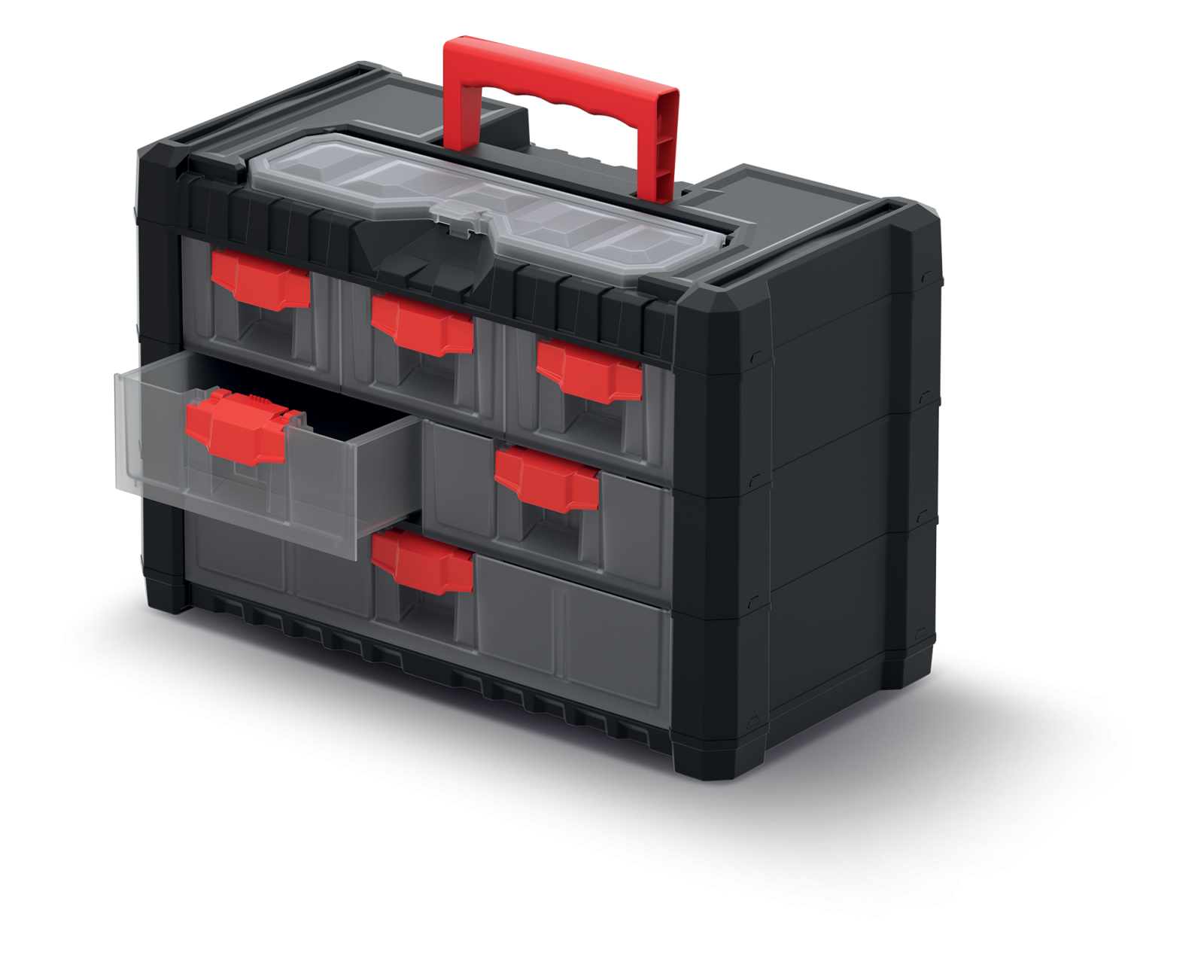 Parts Storage Organiser with Drawers Compartment Screws Carry