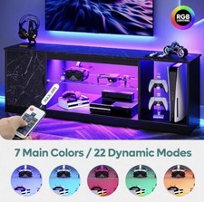 Bestier 145 CM LED TV Stand for 55/ 60 / 65 Inch TVs Gaming Entertainment Center
