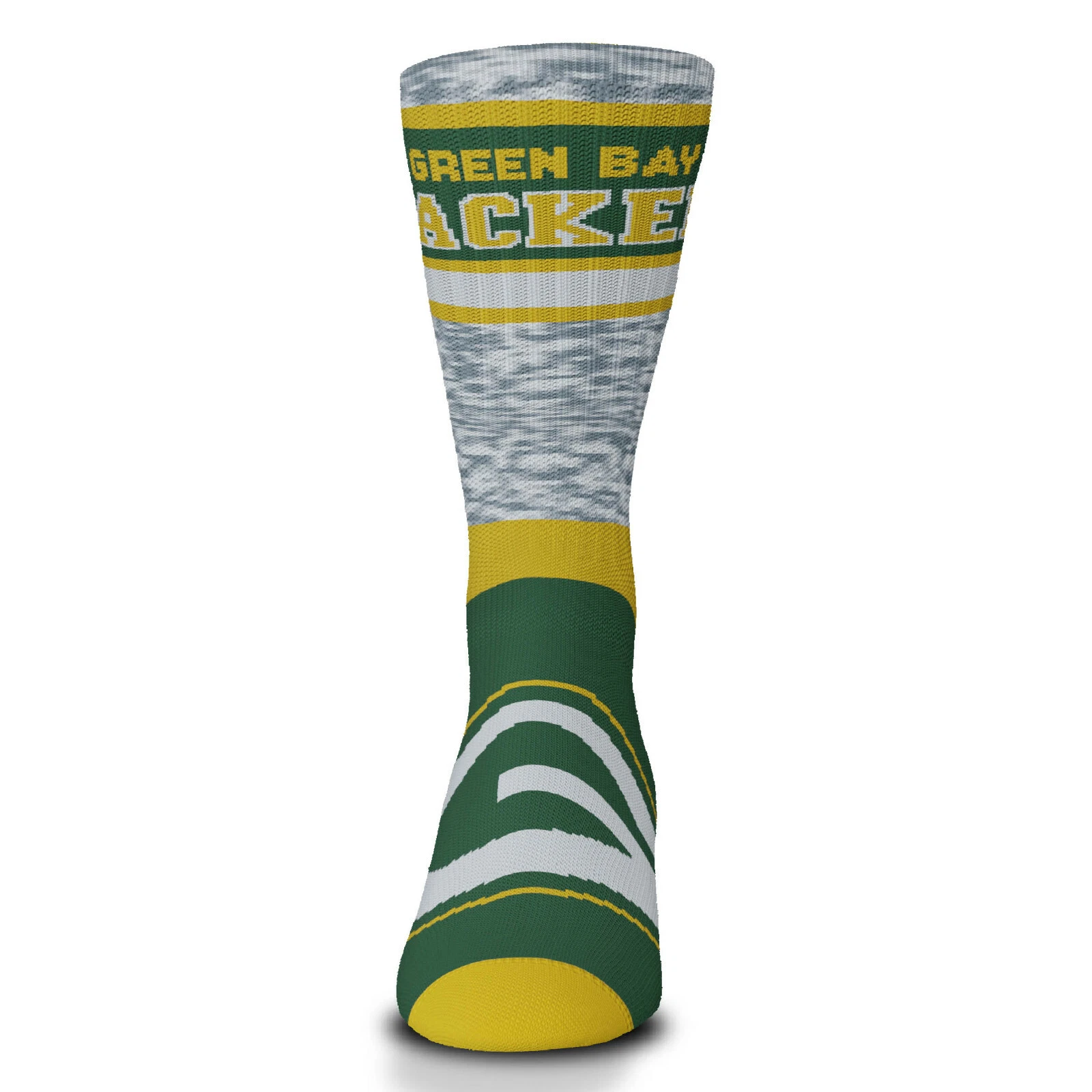 NEW Green Bay Packers Double Deuce Gray Knit Crew Socks 2 Sizes Available football