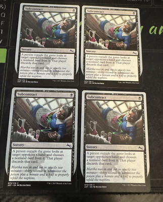 mtg unstable card prices Subcontract X4 Magic the Gathering then discard a card 