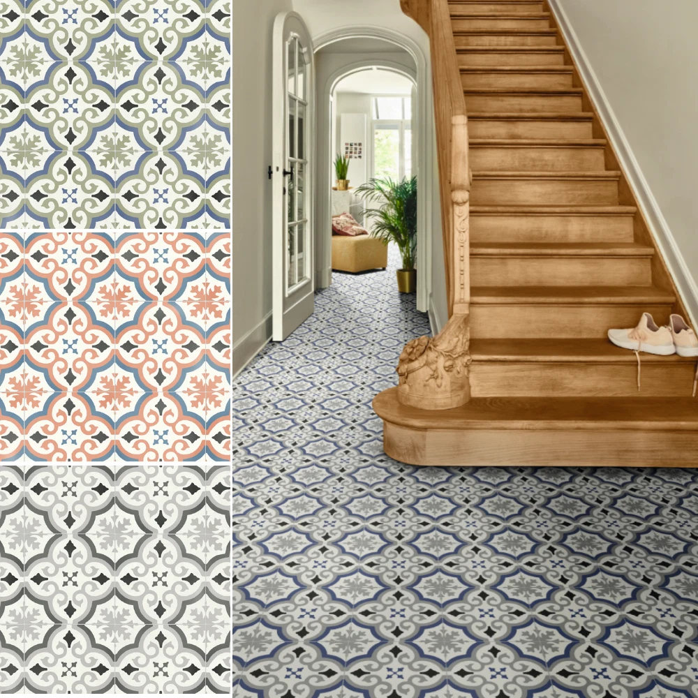 Bathroom Vinyl Flooring Tile Effect Floor Roma