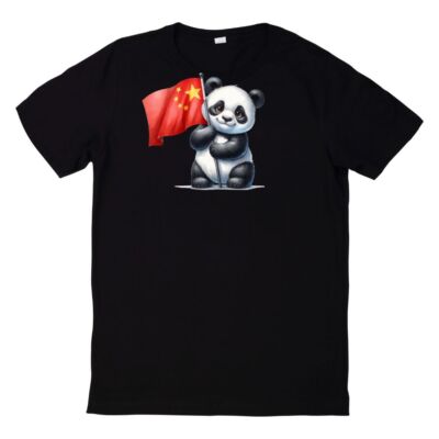 Watercolor National Animal China Flag T-Shirt