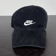 Nike Toddler Infant Hat Cap Black Adjustable Strap Swoosh Logo
