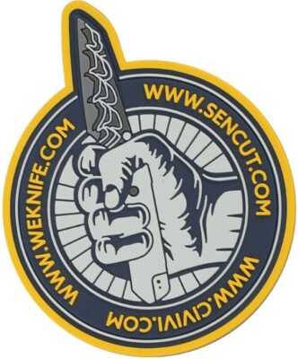 We Knife Co Ltd One Piece Sencut Morale Patch Hook & loop 3.5'' x 2.75''  WEPATCH2