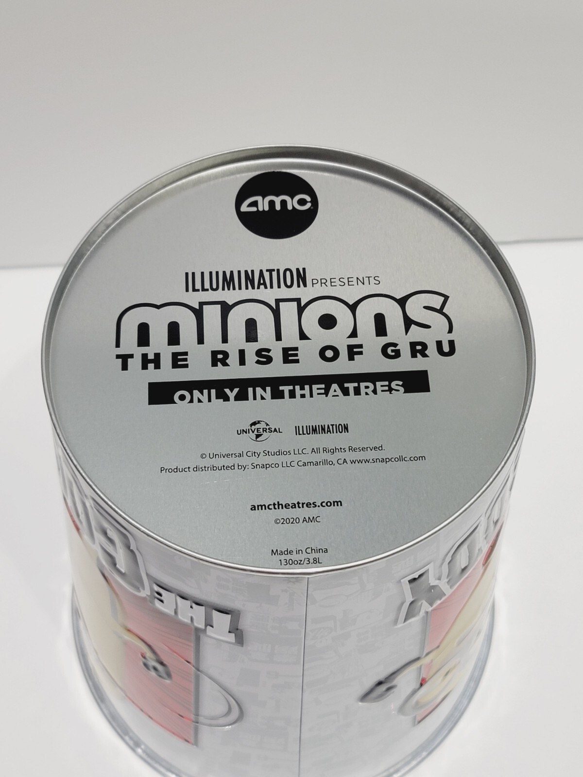 New Amc Popcorn Tin/ Bucket Minions The Rise Grelly USA