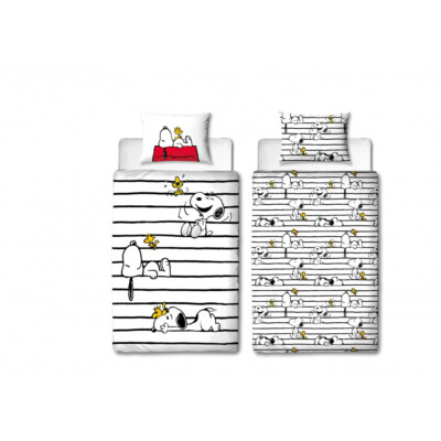 Peanuts Snoopy Bettwäsche Sets verschiedene Motive+Spannbetttuch 100 % Baumwolle