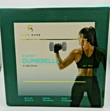 NEW BODY HYPE 8 LB SET DUMBBELLS 4 LBS EACH Hand Weights Workout Gym