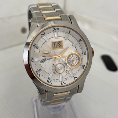 SEIKO Ø43mm Premier SNP004P1 Kinetic Perpetual Sapphire white Dial