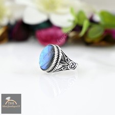Rich Blue Labradorite Oval Shape Ring,Solid 925 Sterling Silver Ring,Jewelry